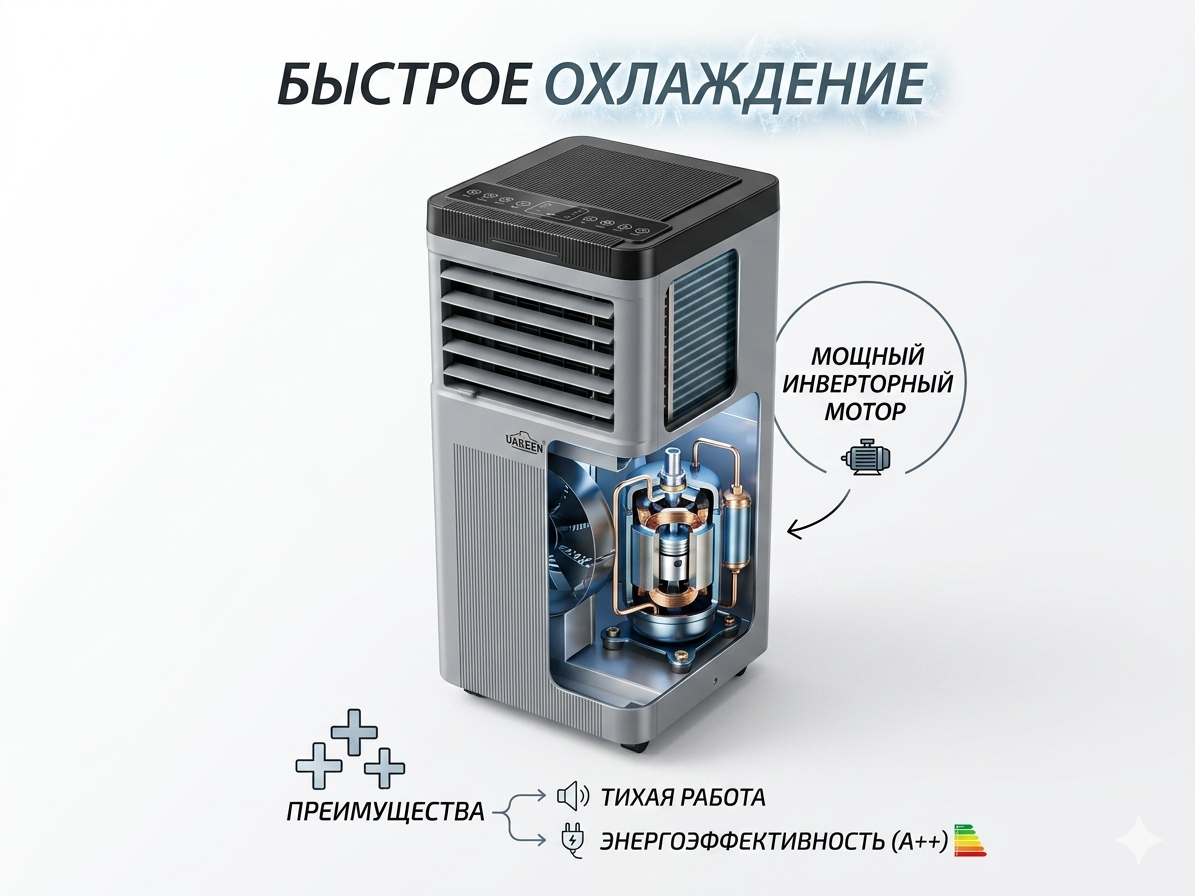 Uaken кондиционер мобилный